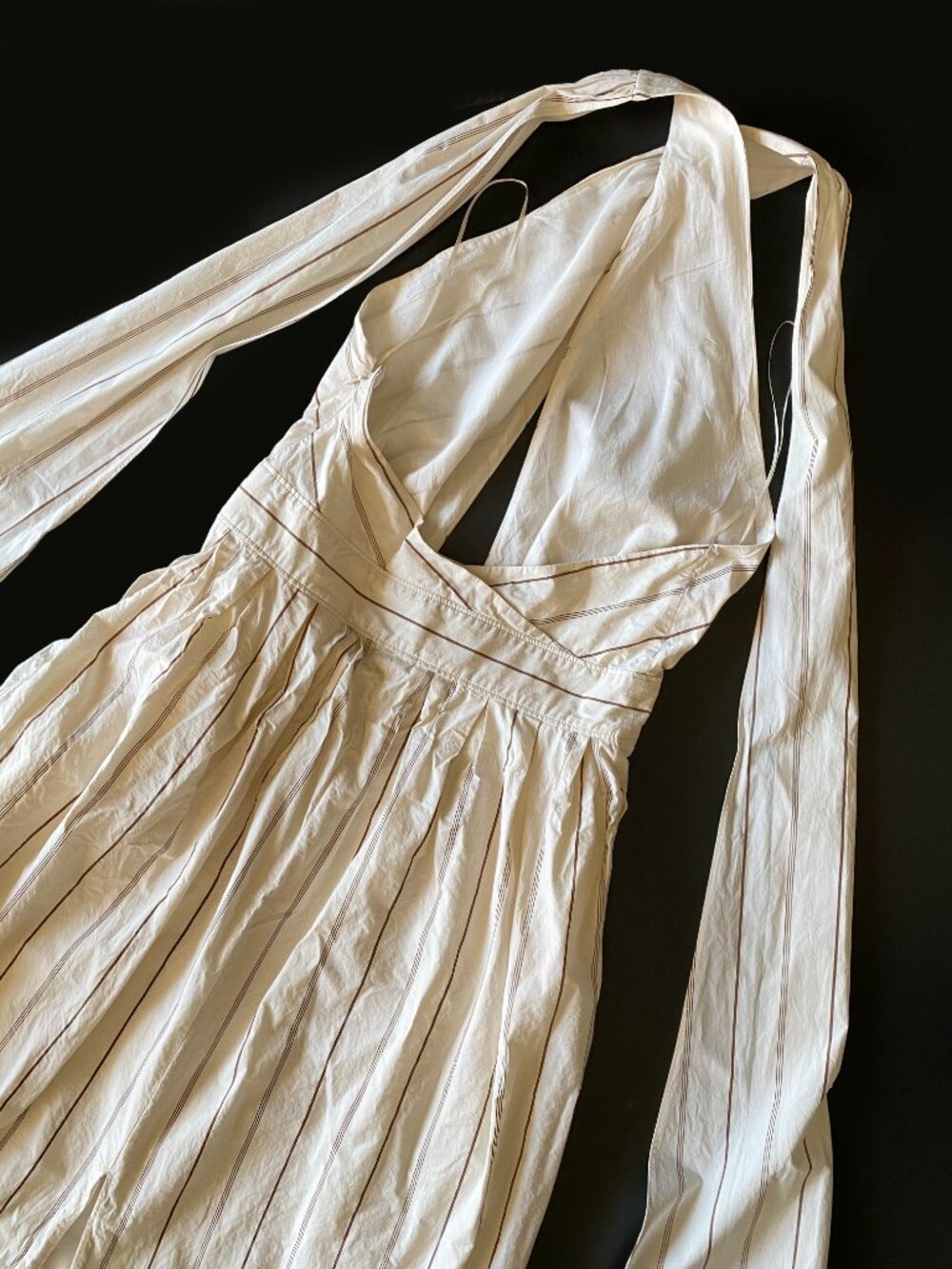 Banana Republic Beige Rhapsody Poplin Maxi Dress Size 6 - Picture 9 of 11